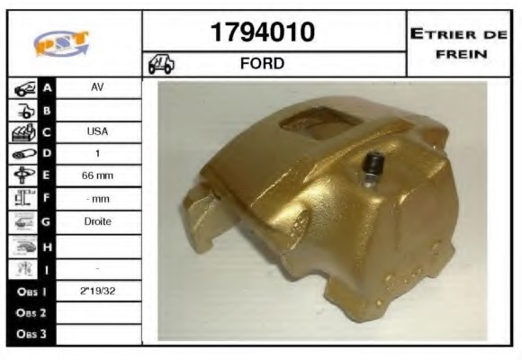 SNRA 1794010 Brake Caliper